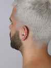 S curve silver ear cuff with a pearl
