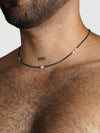 Small Lapis Beaded Necklace with Tiny Pearls