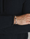 Pearl Bracelet with Lapis and Gold Plated Barrel Beads