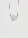 B. Pearl, Silver Box Chain.