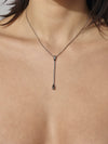 Q tip Necklace with a Sterling Silver Chain