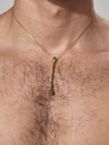 Gold Q tip Necklace