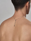 Q tip Necklace with a Sterling Silver Chain