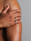 Shiny Irregular looking silver ring inspired by ant colony