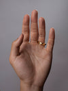 Shiny Gold Ring with Fluid Ocean Surface