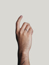 Thin Silver Ring with two tiny pearls