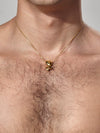 Replicant Satellite, Gold Filled Chain.