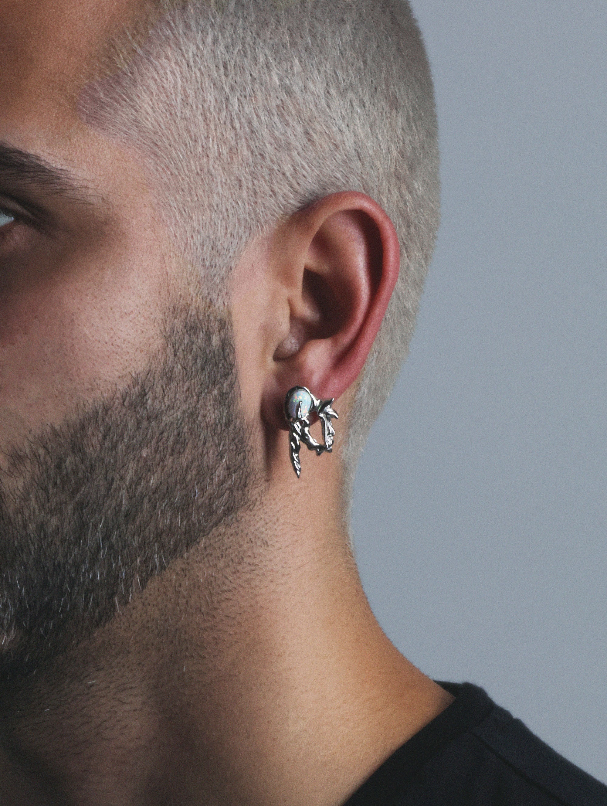 Annihilation Ear Cuff, Sterling Silver Opal. – Sentient Jewelry