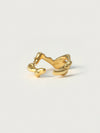 Shiny Irregular looking gold ring inspired by ant colony