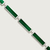 Earthscape Bracelet, Malachite Silver.