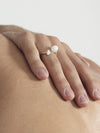 B. Pearl Duo Ring, Gold Vermeil.