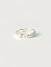 Foil texture silver ring with blue enamel