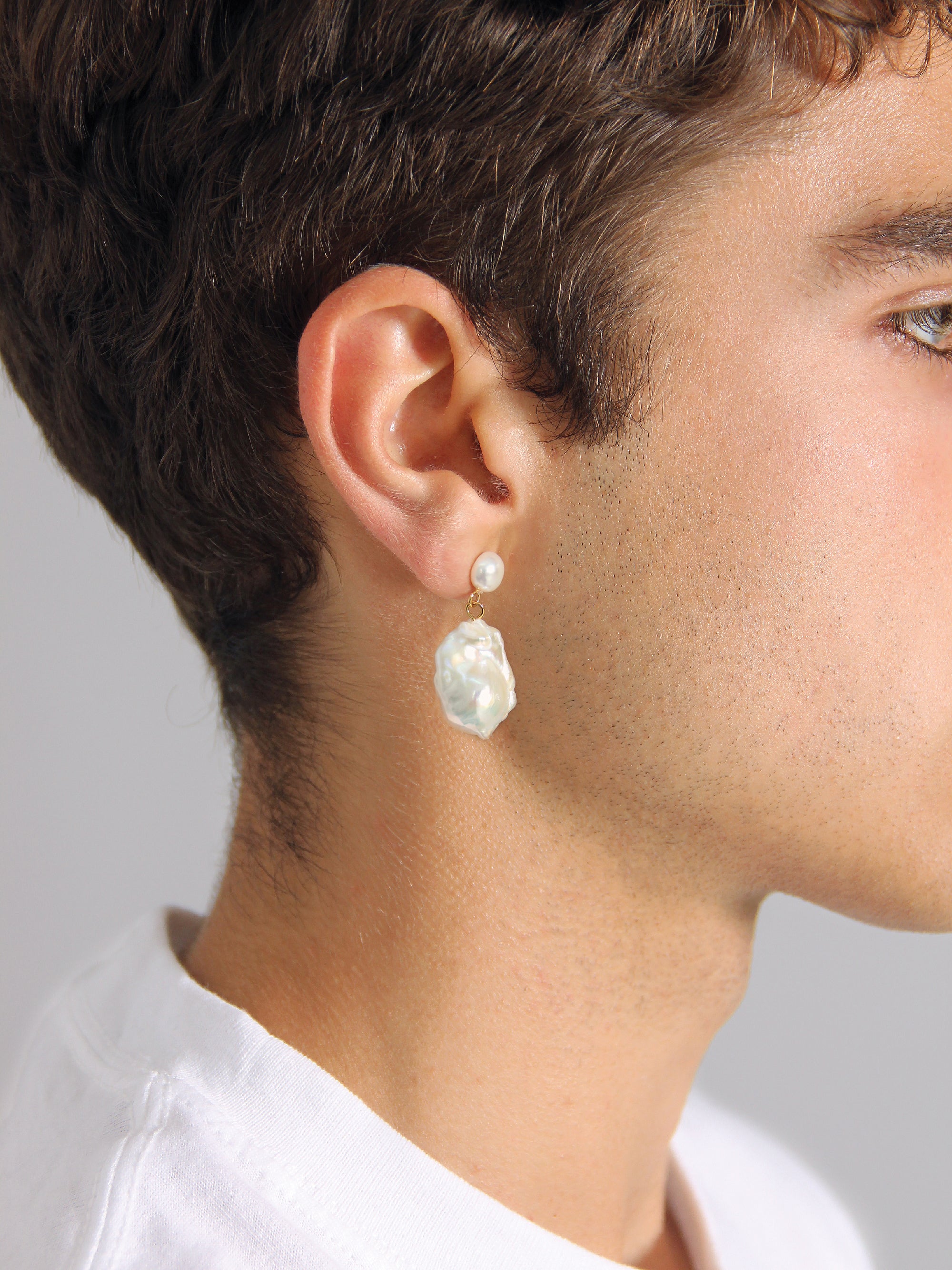 B. Pearl Drop Earring, Sterling Silver Post. – Sentient Jewelry