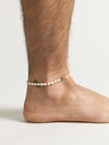 Pearl Anklet with rainbow beads
