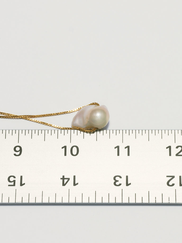 B. Pearl, Gold Vermeil Chain.