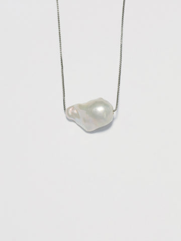 B. Pearl, Silver Box Chain.