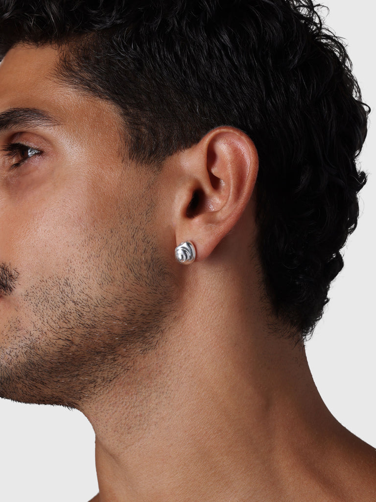 Sundial Ear Studs, Sterling Silver.