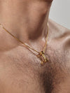 Gold Dumbbell Necklace
