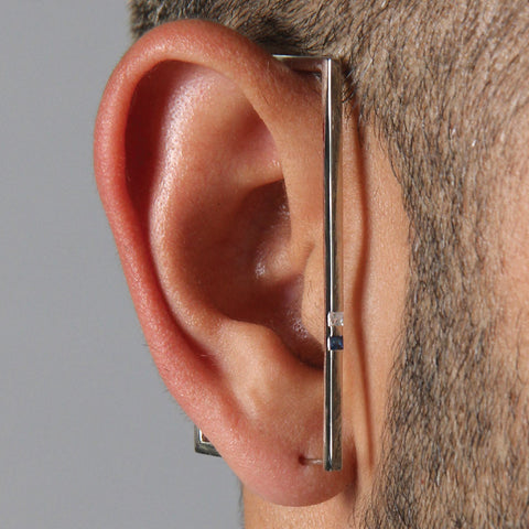 Monolith Ear Frame, Sterling Silver.