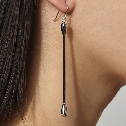 ASMR Earring, White Gold Plated.