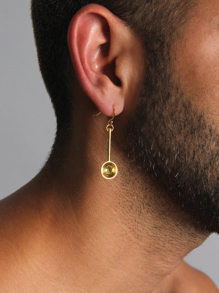 Steam Earring, Gold Micron Plated.