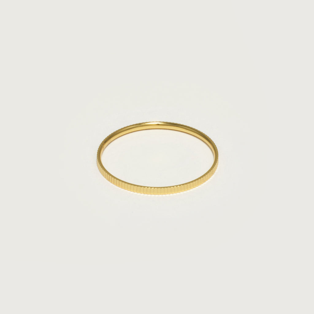 Ridge Ring Mini, Gold Vermeil.