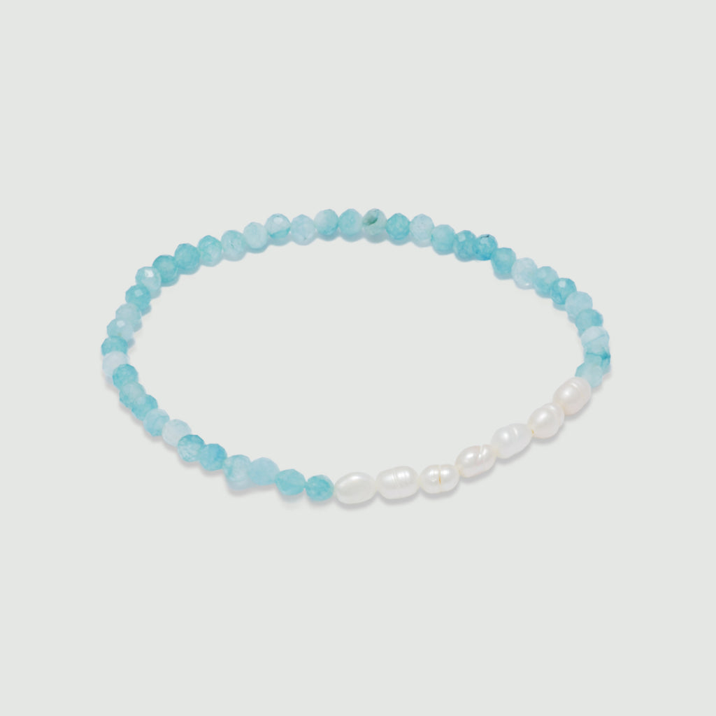 Amalfi Pearl Bracelet, Amazonite.