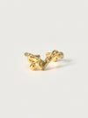 Shiny Irregular looking gold ring inspired by ant colony