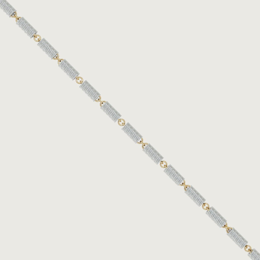 Apollo Bracelet, Two Tone Silver.