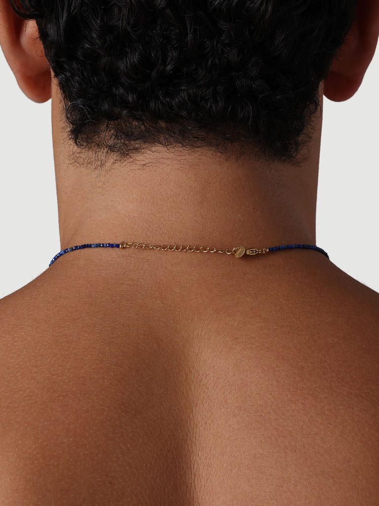 Athens Pearl Necklace, Lapis.