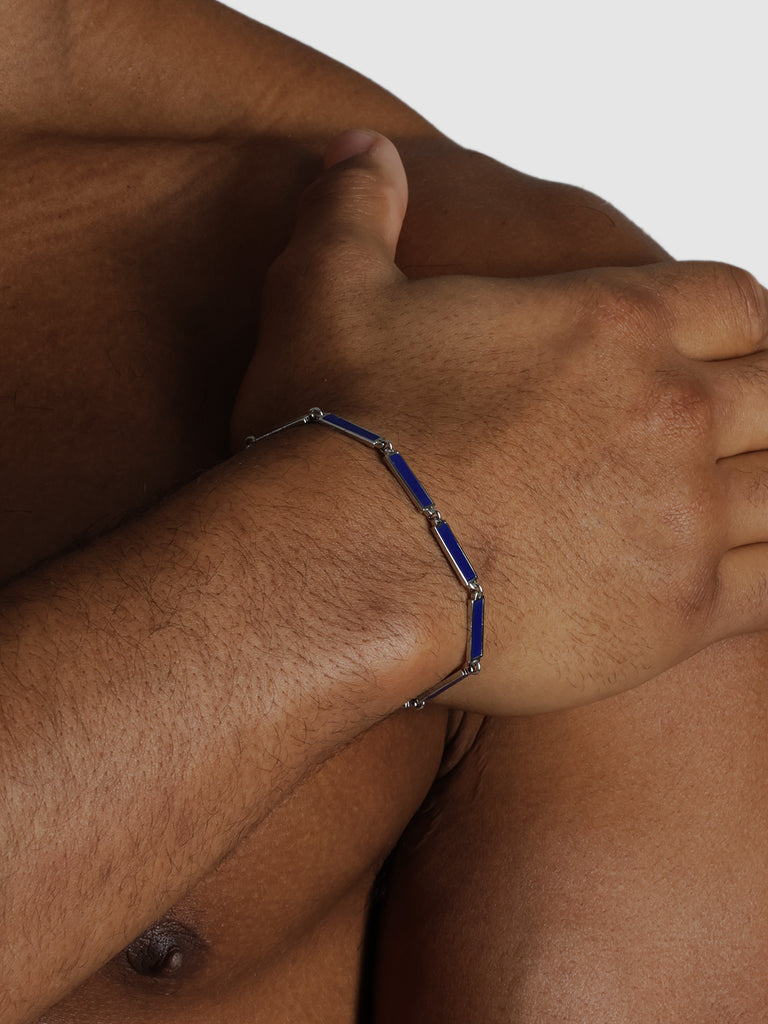 Skyspace Bracelet, Lapis Silver.