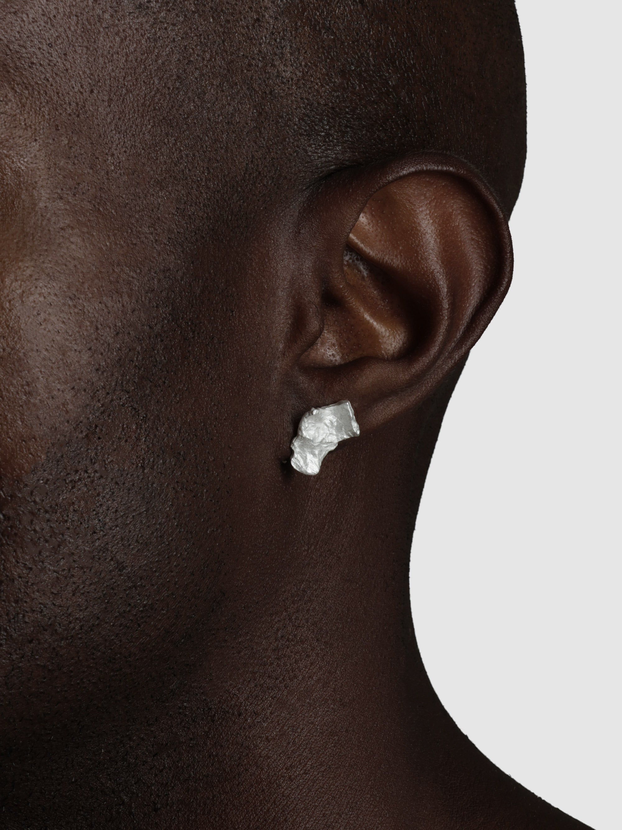 Foil Ear Studs, Sterling Silver. – Sentient Jewelry