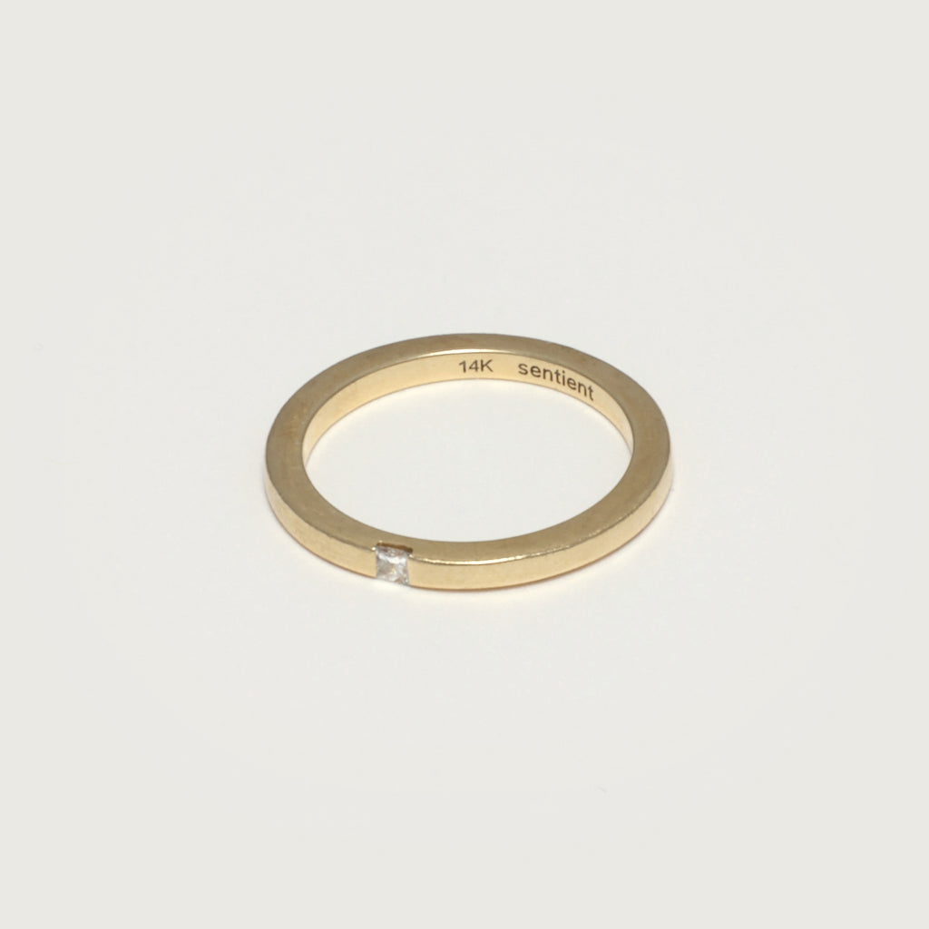 Neo Diamond Ring, 14K Solid Gold.
