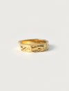 Shiny Gold Ring with Fluid Ocean Surface