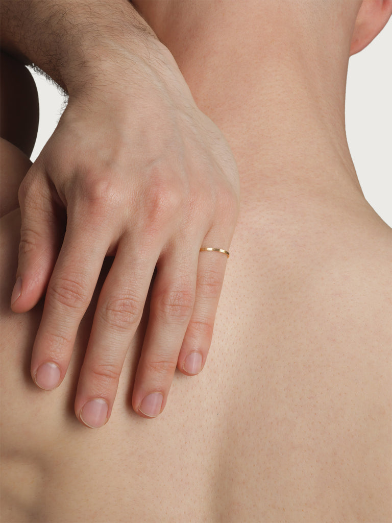 Ridge Ring Mini, Gold Vermeil.