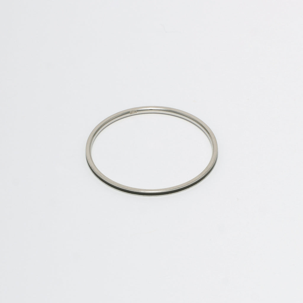 Roulette Ring, Black Enamel Silver.