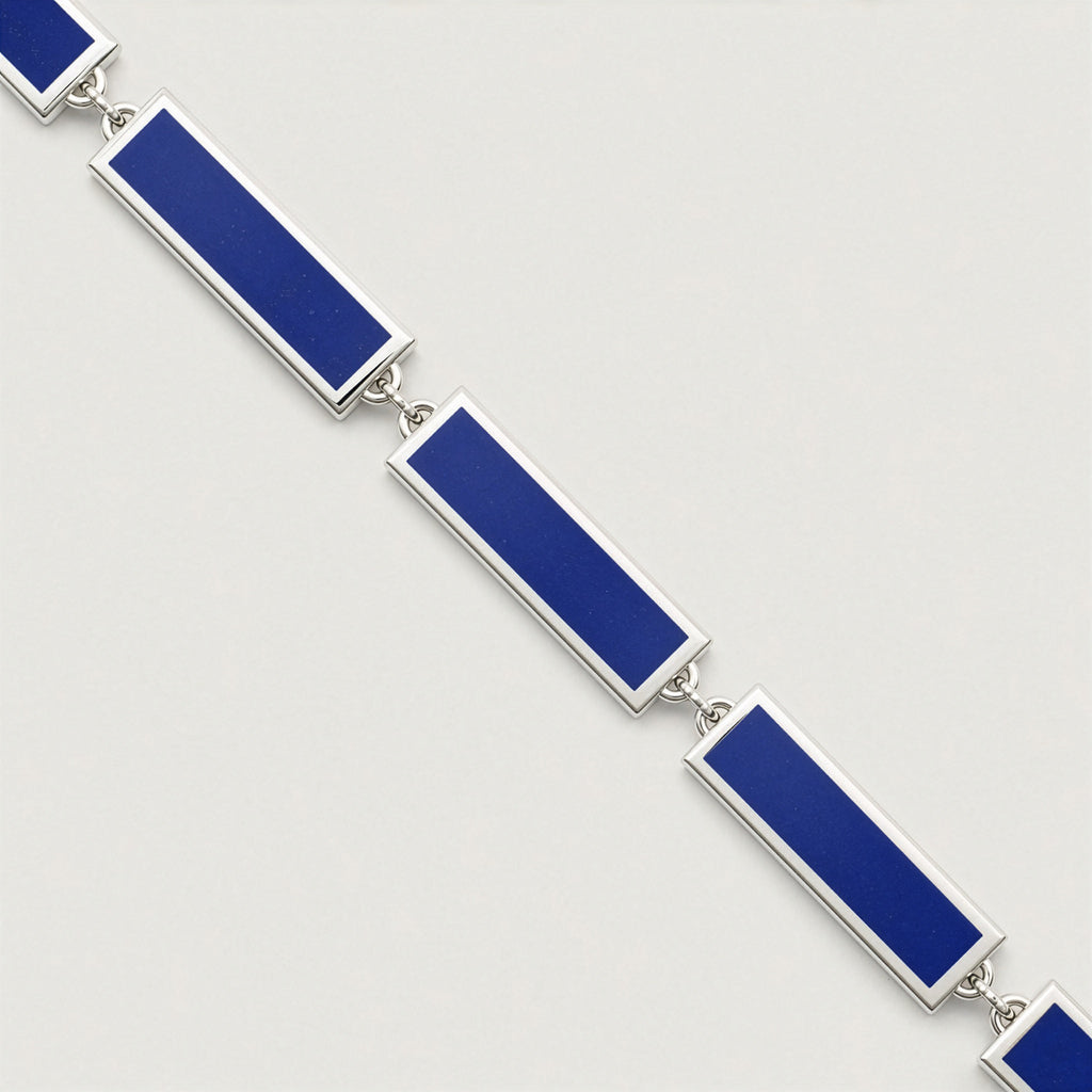 Skyspace Bracelet, Lapis Silver.