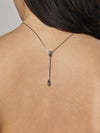 Q tip Necklace with a Sterling Silver Chain