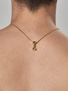 Gold Dumbbell Necklace